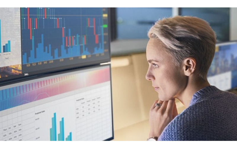 Dell software driven innovation - woman looking at monitors
