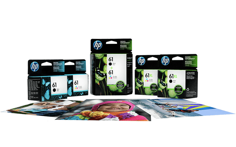 Product image of the HP ink range
