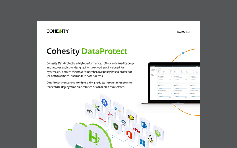 Cohesity DataProtect datasheet thumbnail