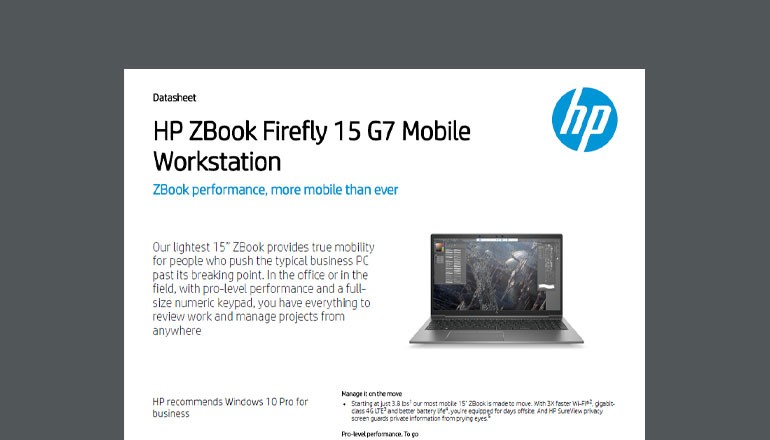 HP ZBook Firefly 15 G7 Mobile thumbnail