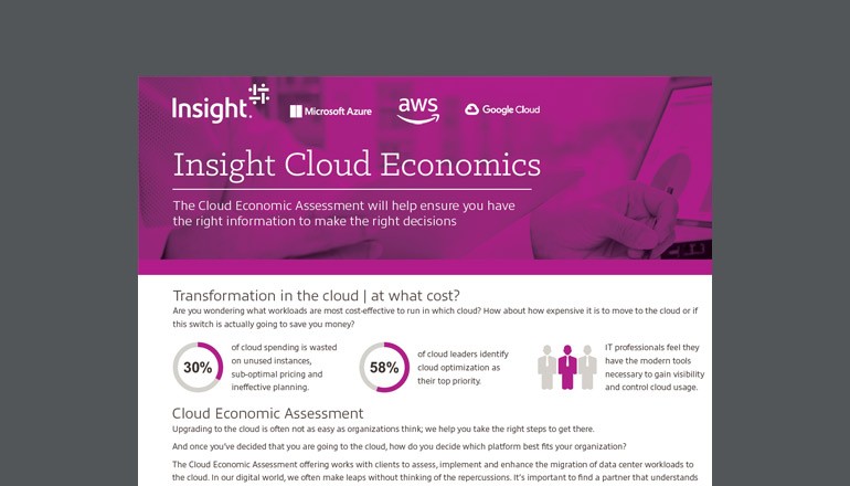 cover of Insight cloud economics datasheet available to download below