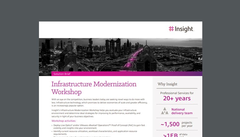 Infrastructure Modernization Workshop Thumbnail of asset available to download below