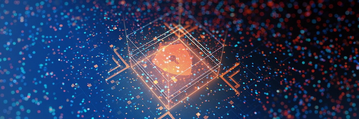 Virtual IT cybersecurity lock made through AI