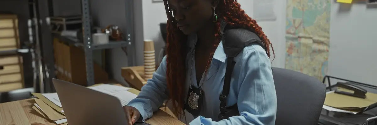 Police on laptop