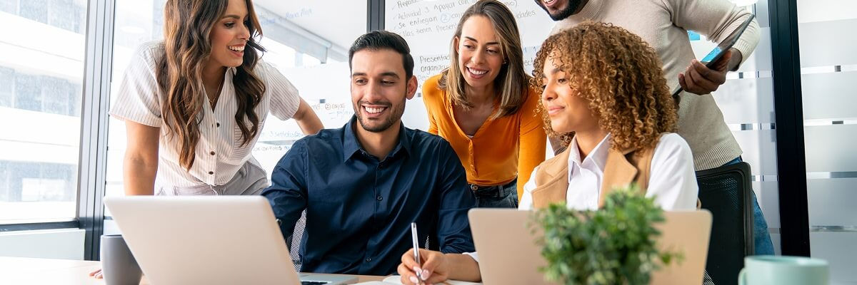 Group meeting at work