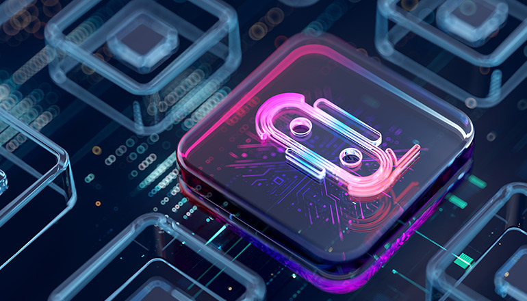 Ai chip visual with gradient