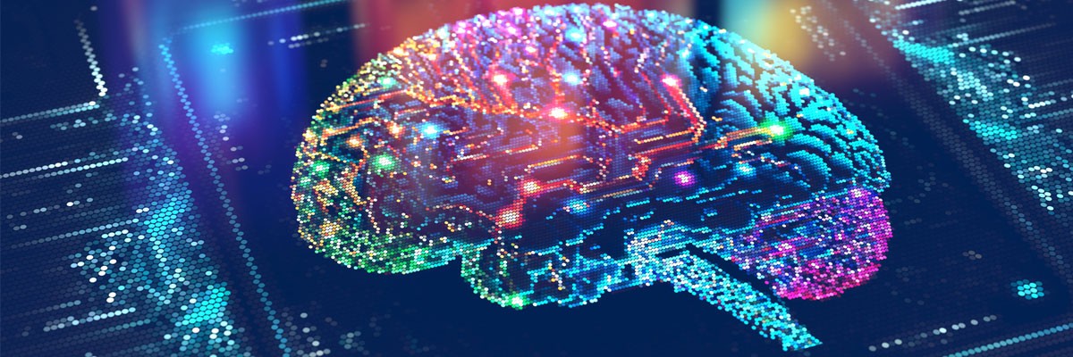 Abstract concept of generative AI being shown with an artificial intelligence brain scan