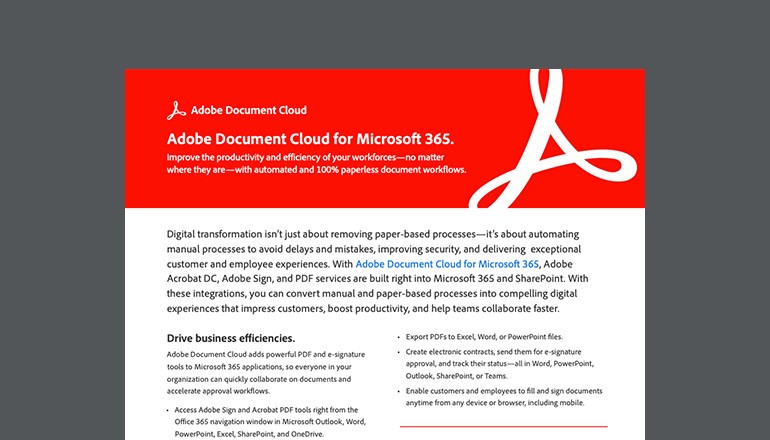 Adobe Document Cloud for Microsoft 365 thumbnail