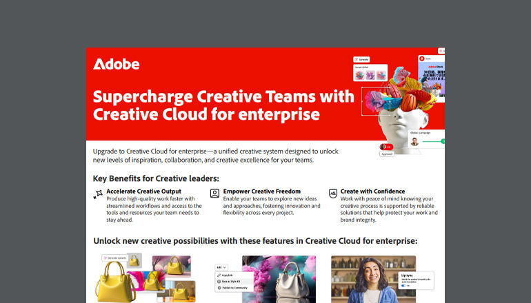 Supercharge Creative Teams With Creative Cloud for Enterprise Thumbnail of asset available to download below