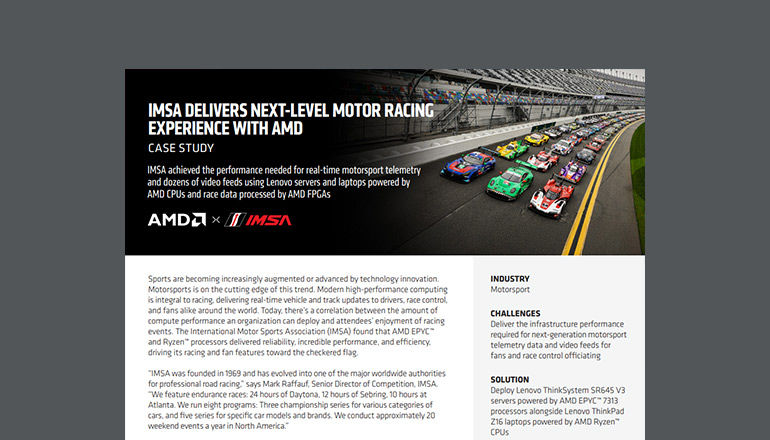 IMSA Delivers Next-Level Motor Racing Experience with AMD Thumbnail of asset available to download below