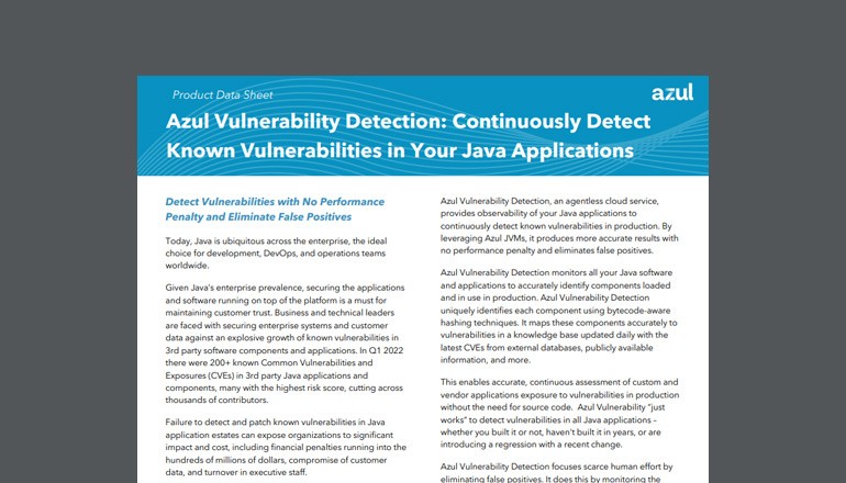 Azul Vulnerability Detection thumbnail