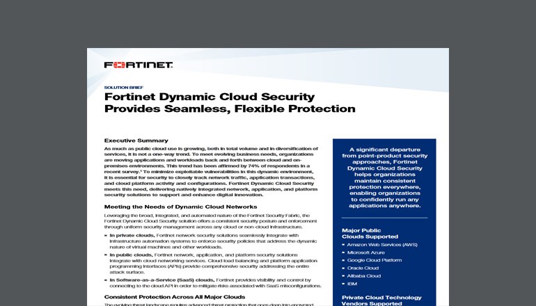 Fortinet Dynamic Cloud Security thumbnail