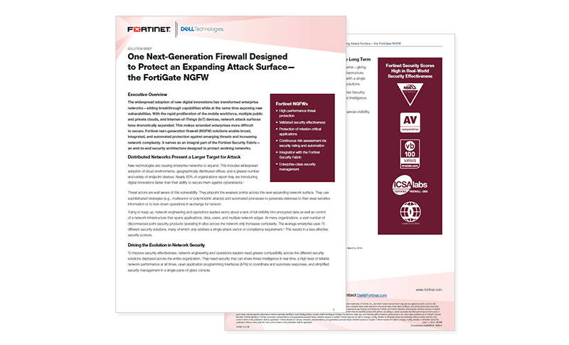 Fortinet NGFW Network Leader Solution cover page