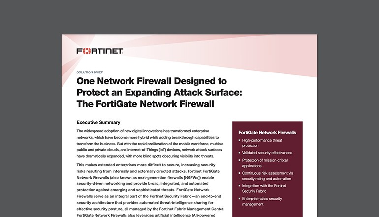 One Network Firewall Designed to Protect an Expanding Attack Surface thumbnail