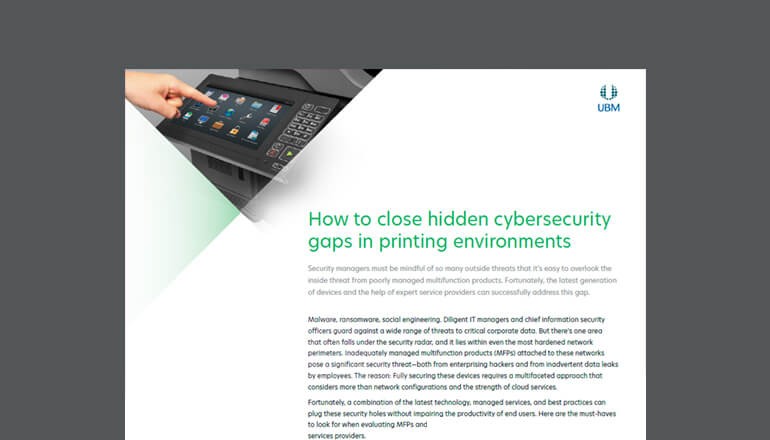How to Close Cybersecurity Gaps in Printing cover