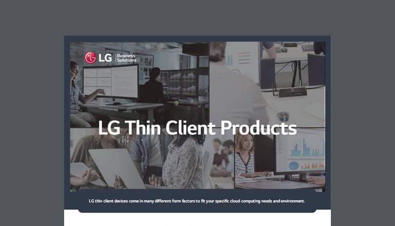 LG Thin Client Products cover