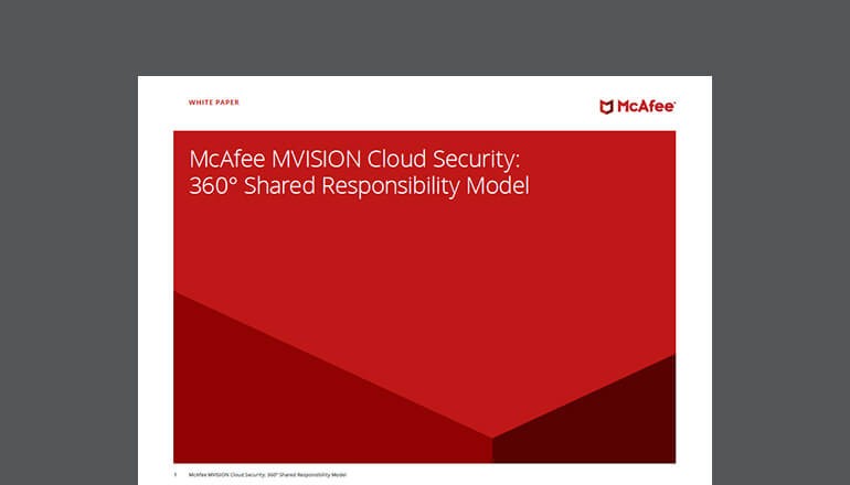 cover of McAfee MVISION Cloud Security solution brief available to download below