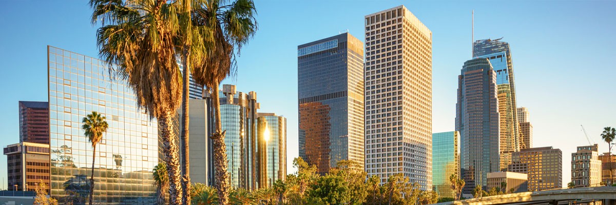 Skyline view of west coast city