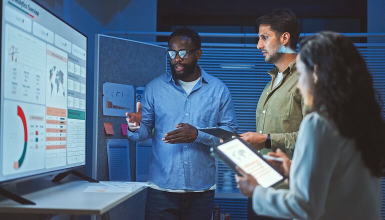 People watching a presentation