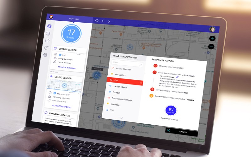 Close up of Insight Connected Safety in action
