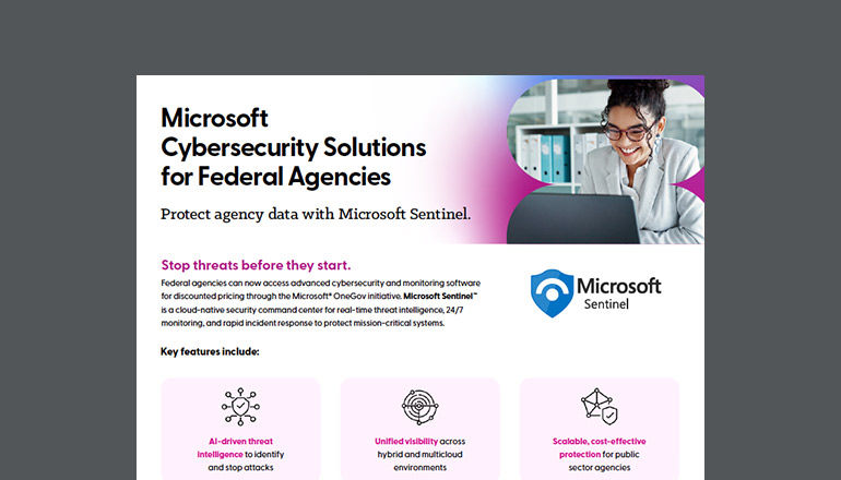 Microsoft Cybersecurity Solutions for Federal Agencies Thumbnail of asset available to download below