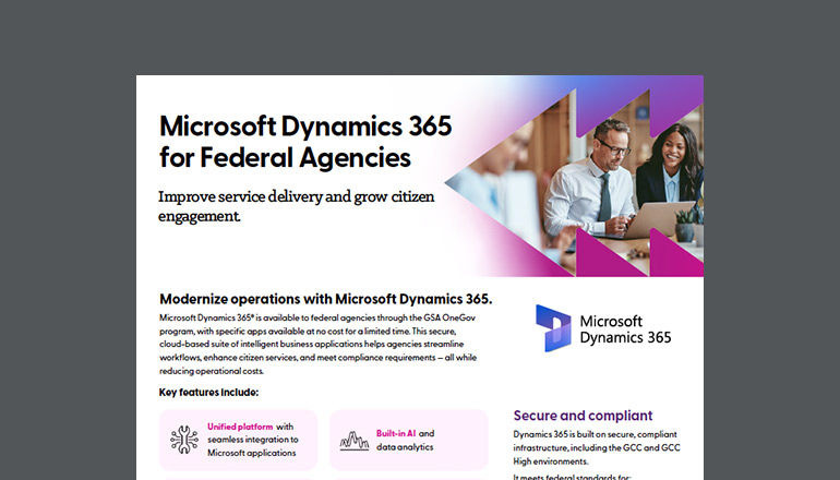 Microsoft Dynamics 365 for Federal Agencies Thumbnail of asset available to download below
