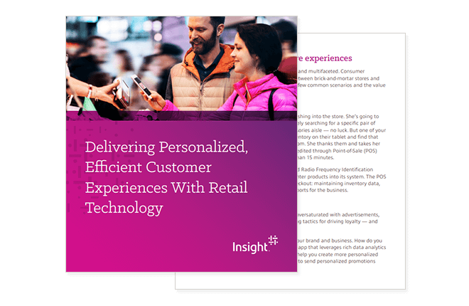 Cover of Insight's Delivering Personalized, Efficient Customer Experiences With Retail Technology ebook