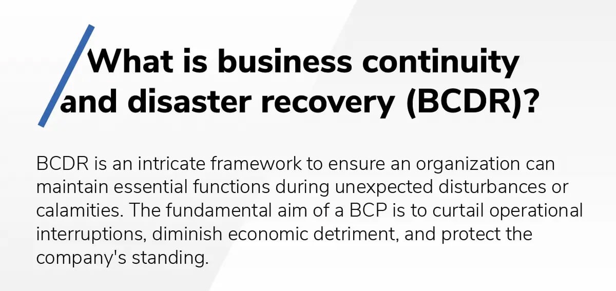 Business continuity & disaster recovery disaster recovery and business continuity