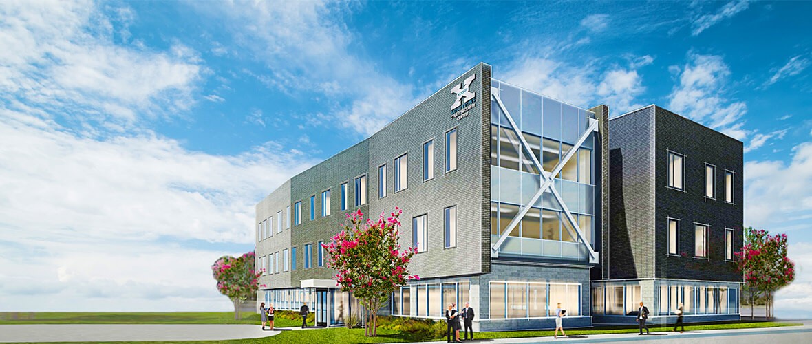 Outdoor graphic of Quantico Cyber Hub location