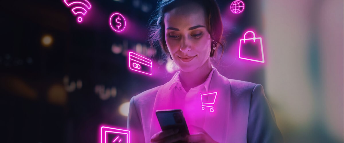 Customer buying from mobile application. Retail, retail solutions, retail technology, retail services, retail systems, retail automation solutions, retail pos, retail automation software, innovative retail technologies