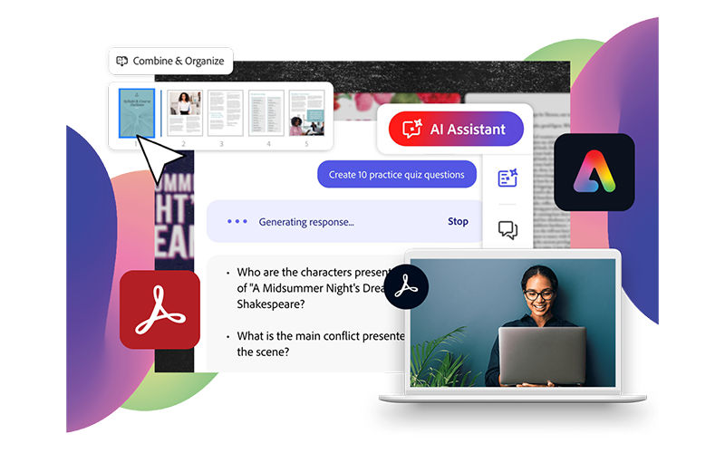 Professional working on laptop