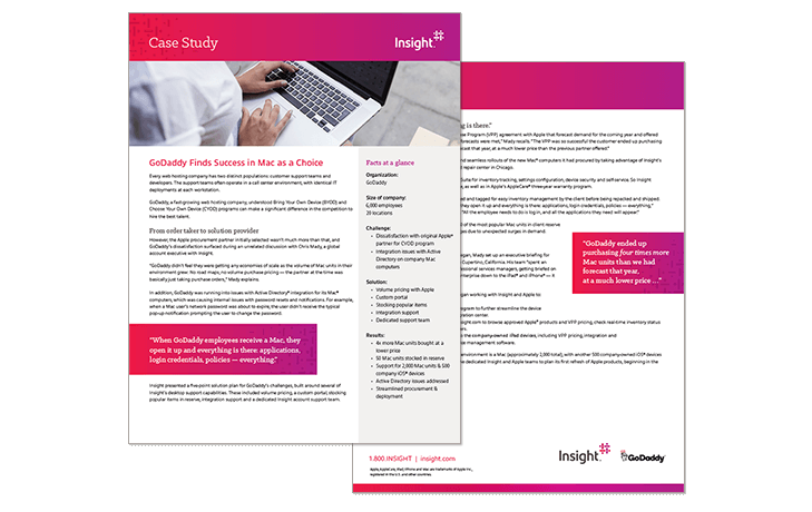 GoDaddy Finds Success in Mac as a Choice Case Study front page