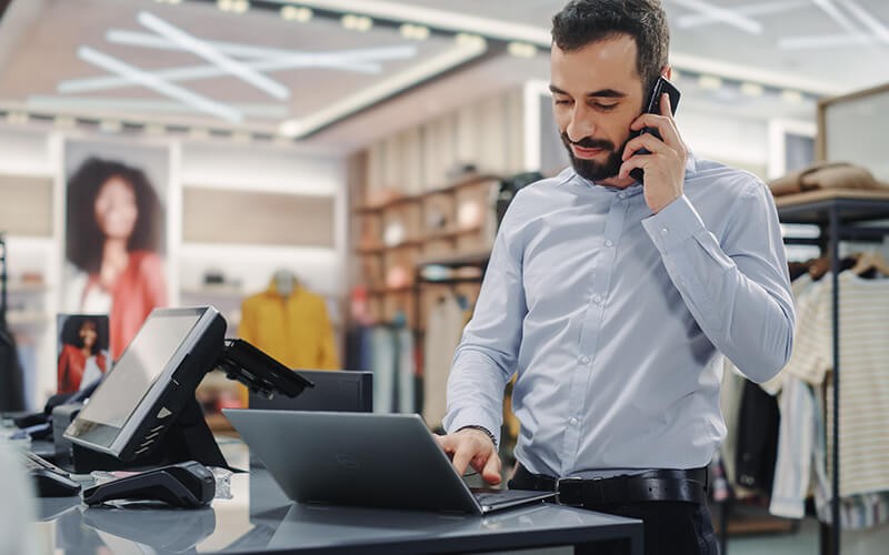 Man calling using his phone