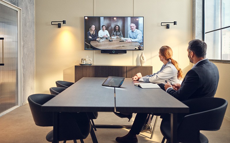 Professionals on a virtual meeting