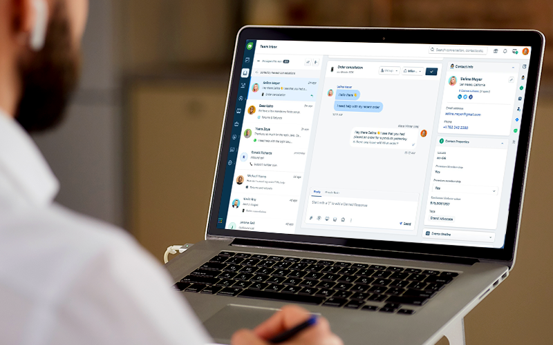 Professional using laptop