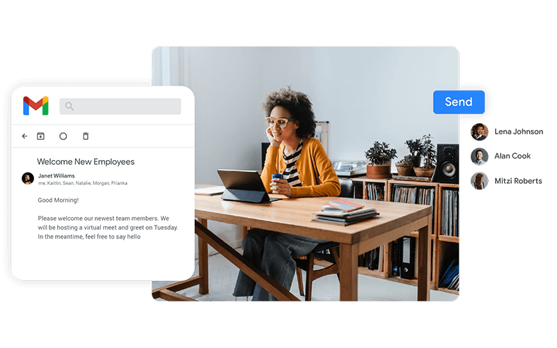 Streamlined onboarding and training Woman with glasses working