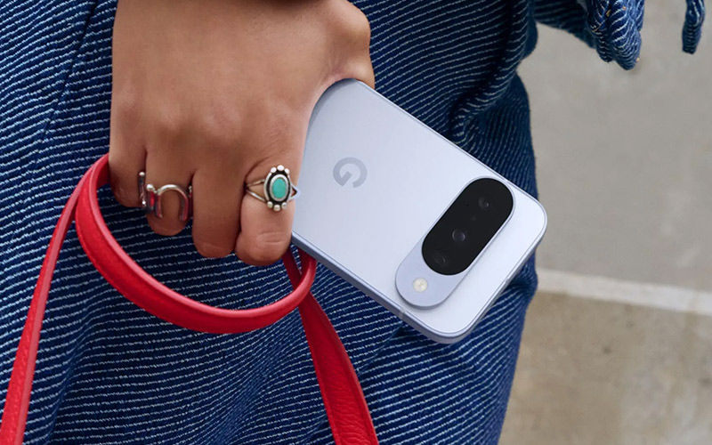 Woman holding a Pixel phone