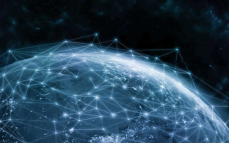 Earth showing the centralozed connectivity