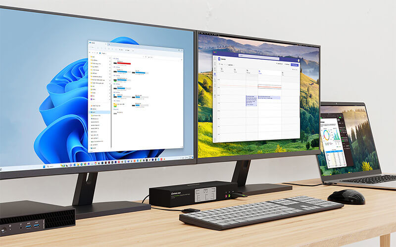 Hybrid workplace Hybrid workplace set up