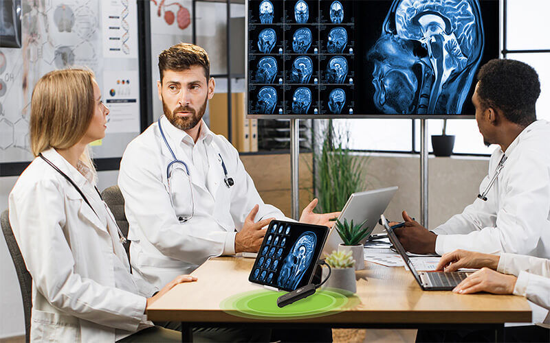 Healthcare Healthcare workers talking with each other