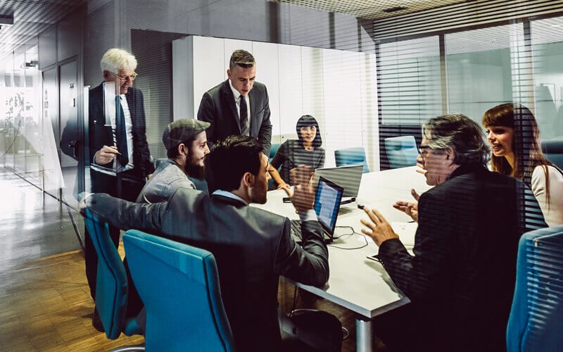 Group of businessman working 