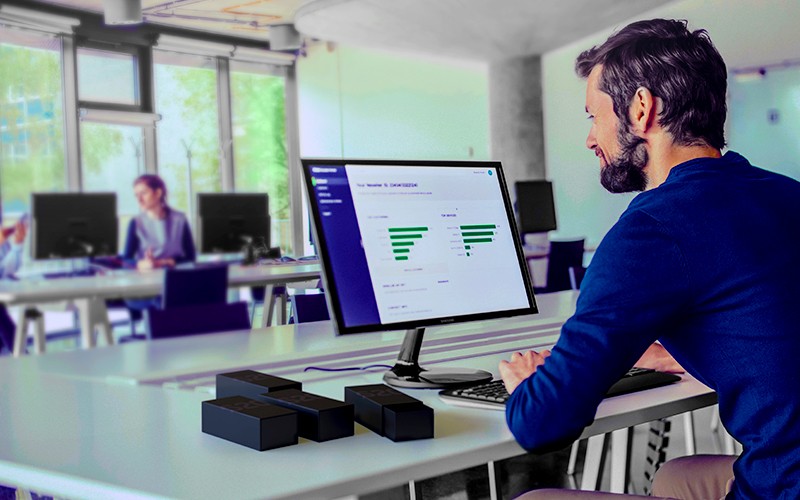 Professional working on station