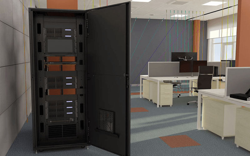 See how Vertiv solutions equip future-ready small office spaces. Vertiv office view