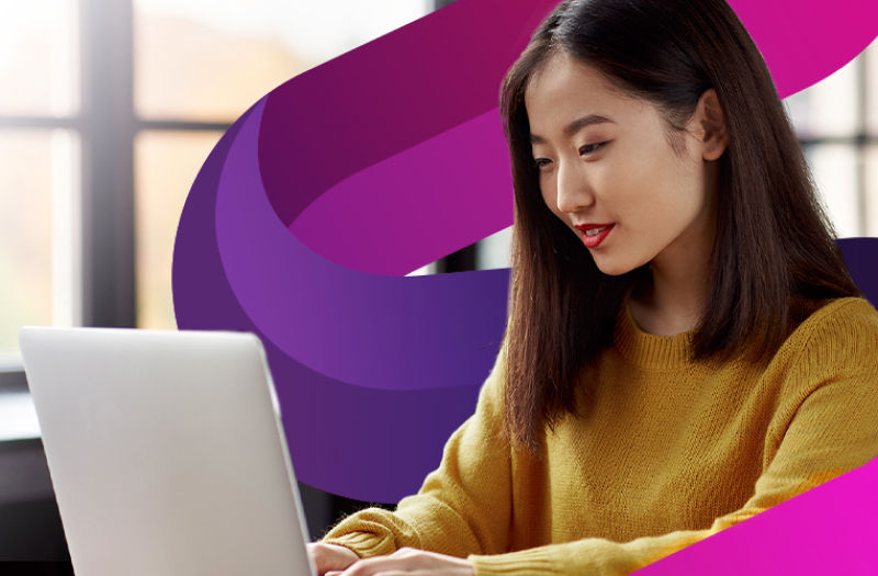 A smarter way to manage agreements Woman working on laptop